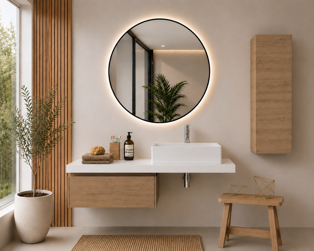 Mobile bagno SICILIA con modulo sospeso da 60 cm finitura Estepa e piano d'appoggio da 120 cm
