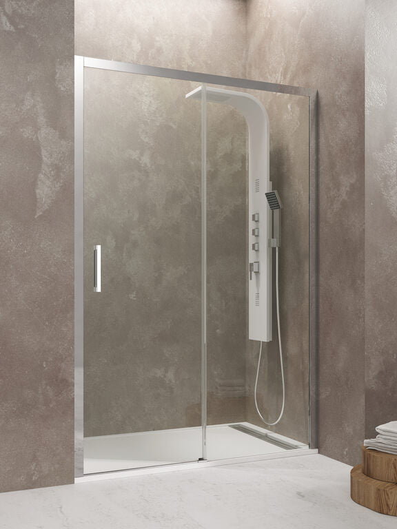 Paroi de douche frontale 1 fixe + 1 coulissant AKTUAL