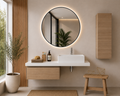 Mobile bagno SICILIA con modulo sospeso da 60 cm finitura Estepa e piano d'appoggio da 120 cm